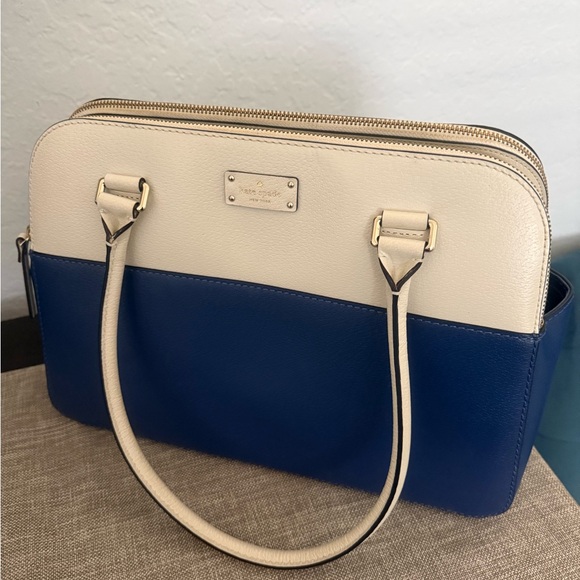 Kate Spade Navy and Cream Satchel - Picture 2 of 9